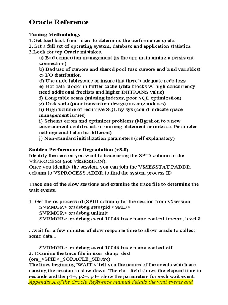Oracle Performance Tuning Guide | PDF | Database Index | Oracle Database