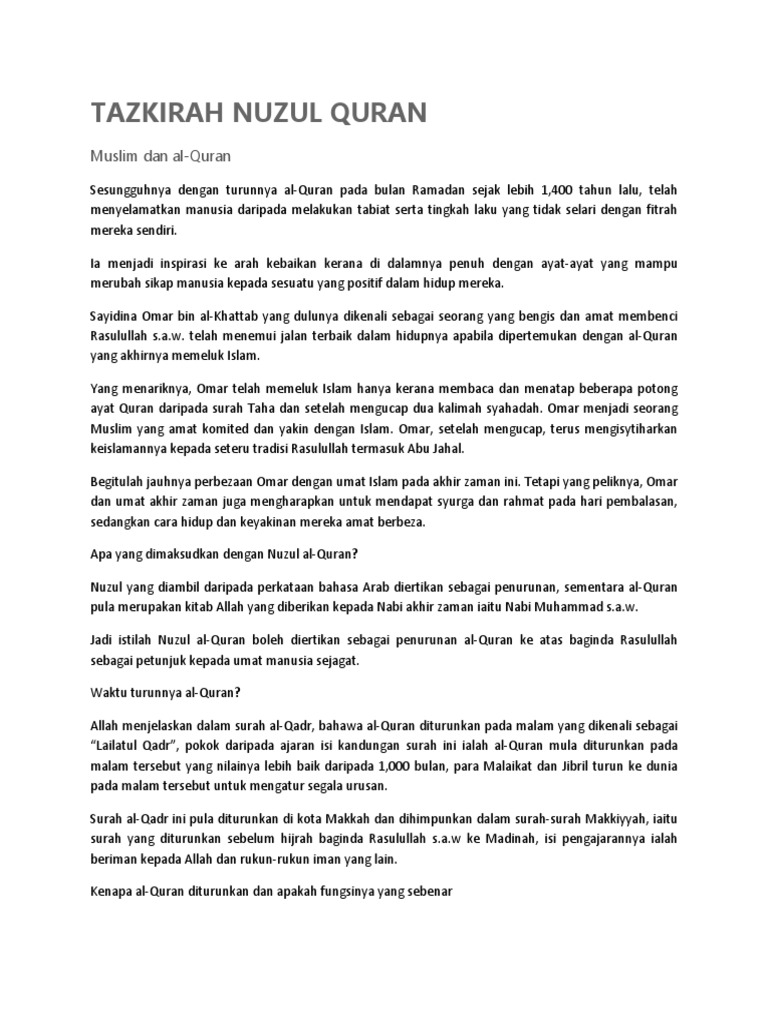 Tazkirah Ramadan Pdf