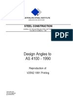 Design of Angles to as 4100- 1990