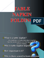 Napkin Folding Styles 1