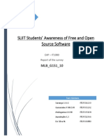 SLIIT Students' Awareness of Free and Open Source Software: MLB - G1S1 - 10