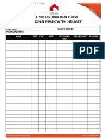 4.11 Ppe Distribution Form Welding Mask With Helmet