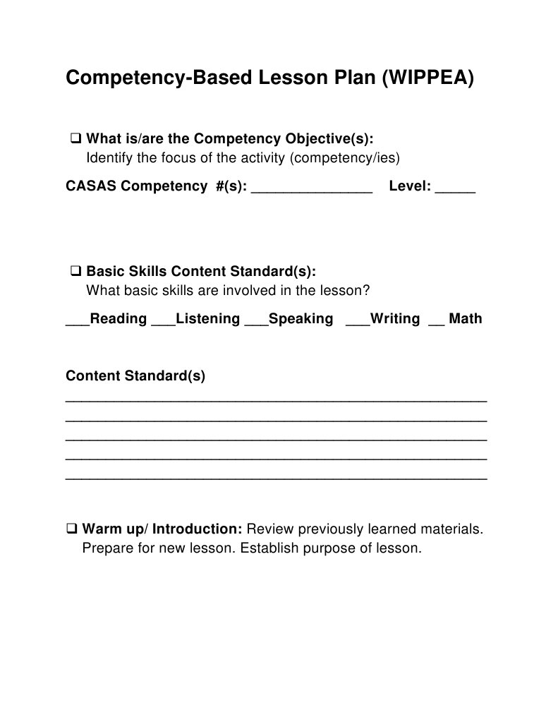 Competency-Based Lesson Plan | PDF