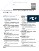 CME Questions For European Urology Supplements 15 (2016) Pp. 69-121