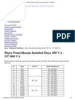 PT PPILN - Biaya Pemeriksaan Instalasi Daya 450 VA - 197