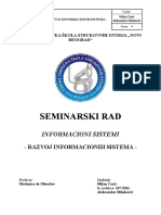 Seminarski Rad - Razvoj Informacionih Sistema - Cosic Milan