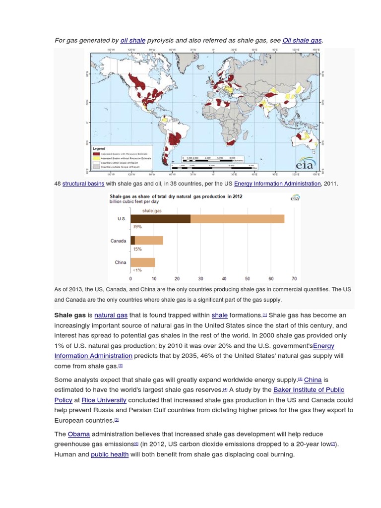 For Gas Generated by | PDF | Shale Gas | Oil Shale