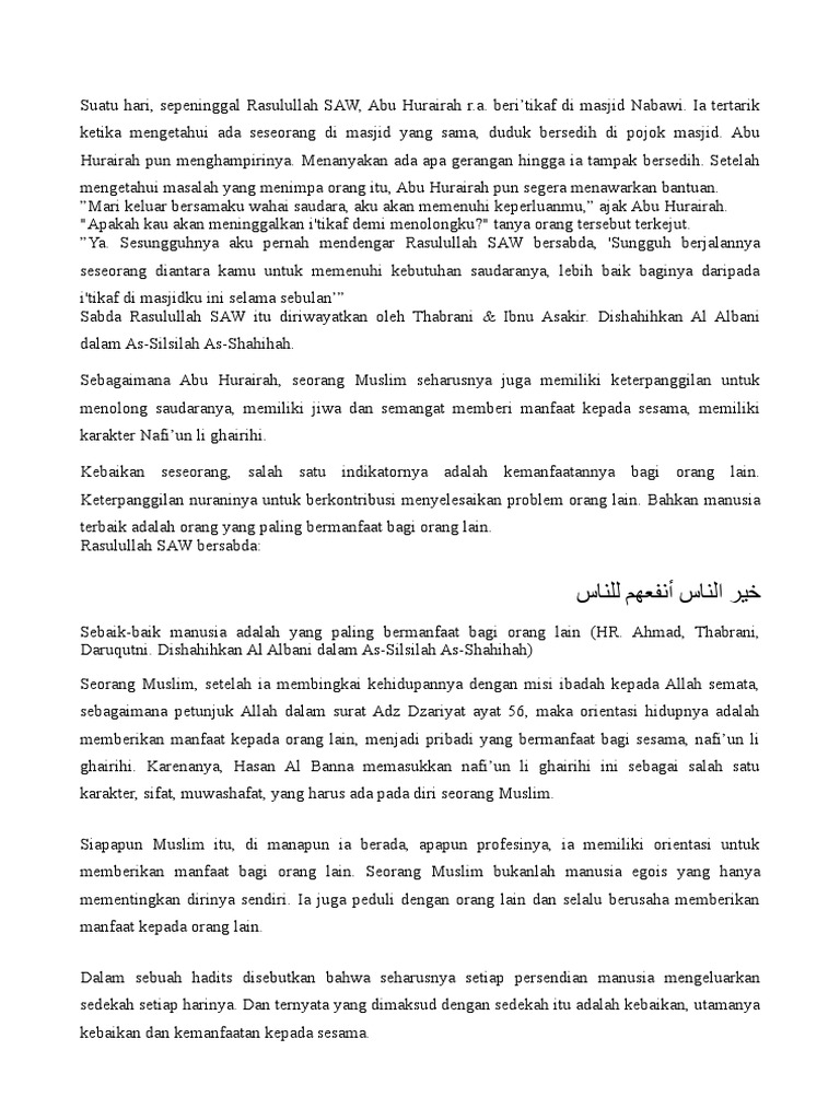 Ceramah Menjadi Pribadi Yang Bermanfaat Pdf
