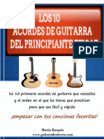 Los Diez Acordes de Guitarra Del Principiante Eficaz