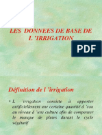 Cours Irrigation