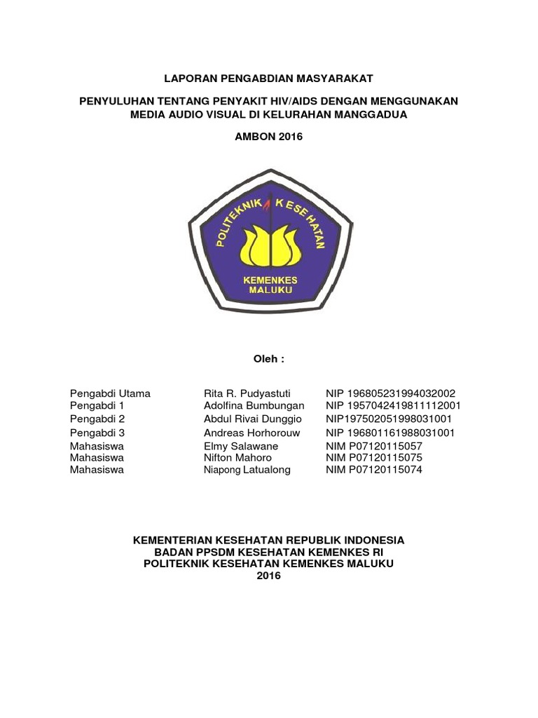 Laporan Hasil Pengabdian Masyarakat 2016 (Hiv Aids) | PDF
