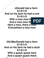 LYRIC Old MacDonald Had A Farm