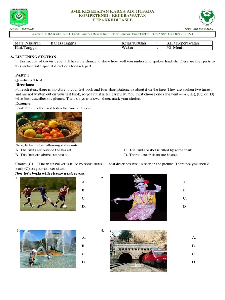 Soal Ujian Sekolah Smk Kls Xii Tp 2016 17 Test Assessment Teaching And Learning