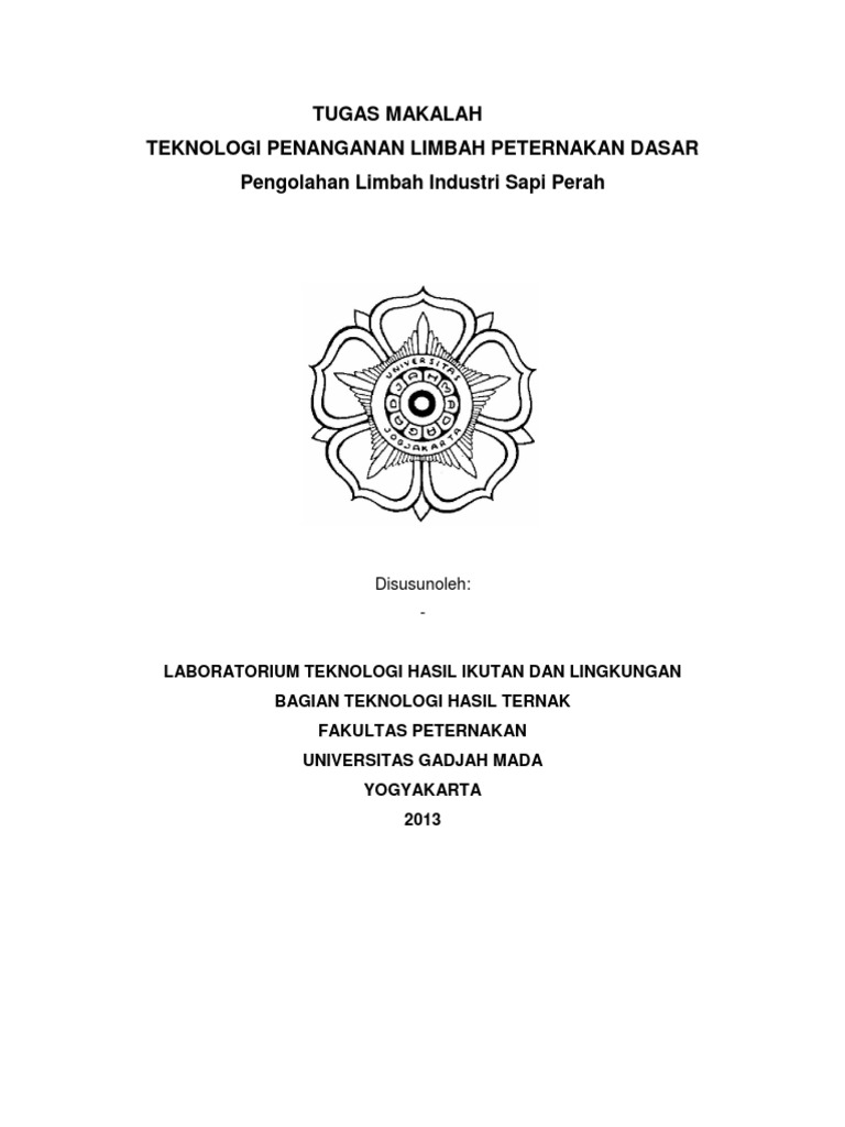 Makalah Pengolahan Limbah Industri Sapi Docx