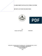 Structured Assignment of Plant In-Vitro Culture: Review Lecture For Mid-Term