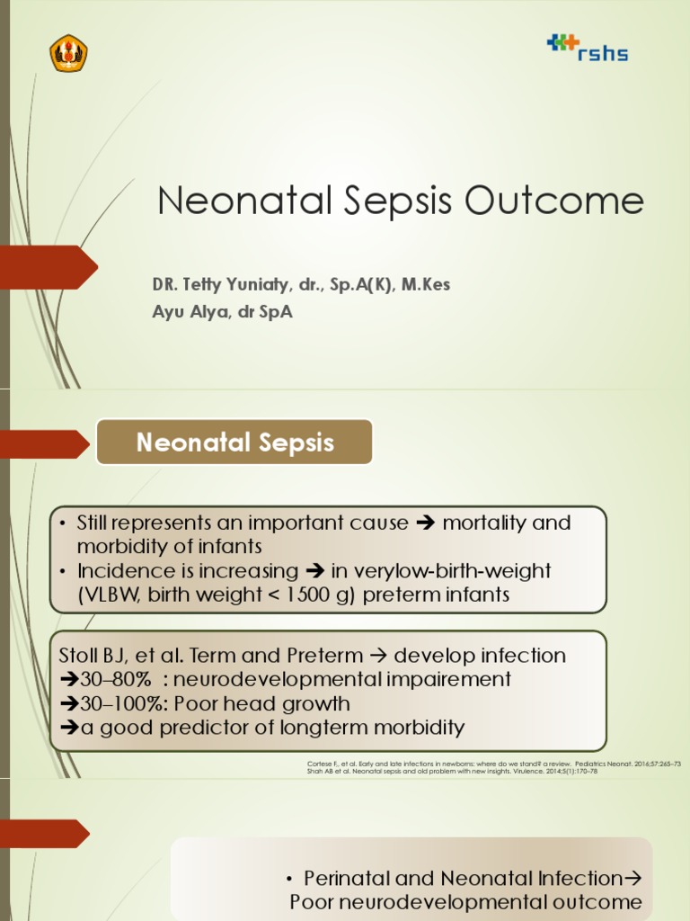 Neonatal Sepsis Outcome | PDF | Sepsis | Preterm Birth