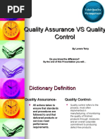 Quality Assurance vs Quality Control[1]