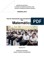 Unan Managua Guía Estudio Matemática 2018