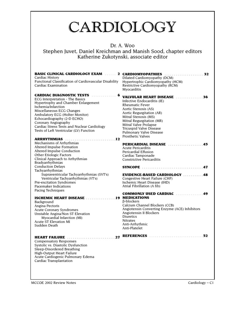 Cardiology | PDF | Heart | Electrocardiography