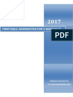 Timetable Admin Manual