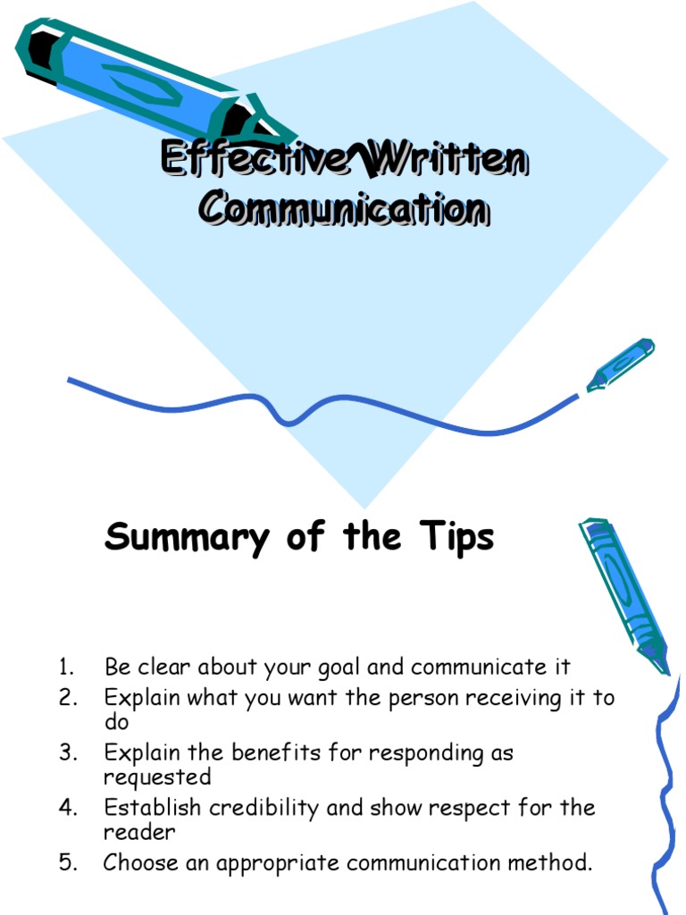 Effective Written Communication | Download Free PDF | Goal ...
