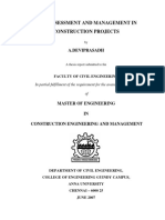 Risk Assessment and Management in Construction Projects Full Thesis PDF