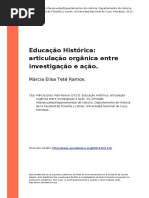 Marcia Elisa Tete Ramos (2013). Educacao Historica Articulacao Organica Entre Investigacao e Acao