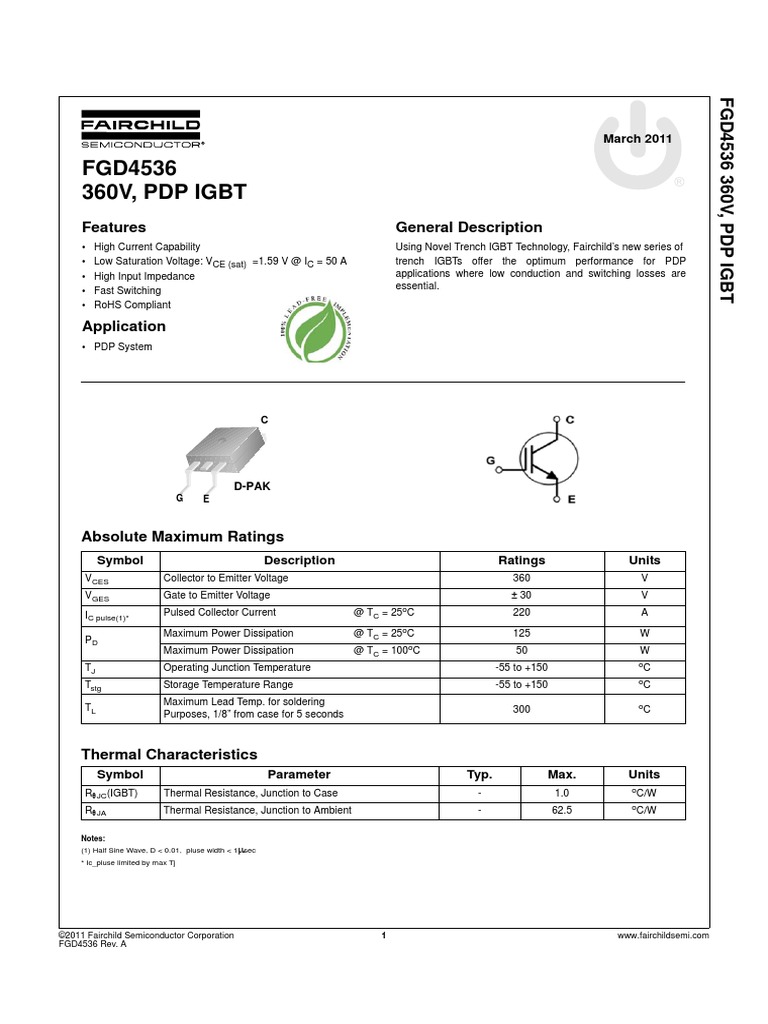 datasheet fgd4536 Electricity Electrical Engineering
