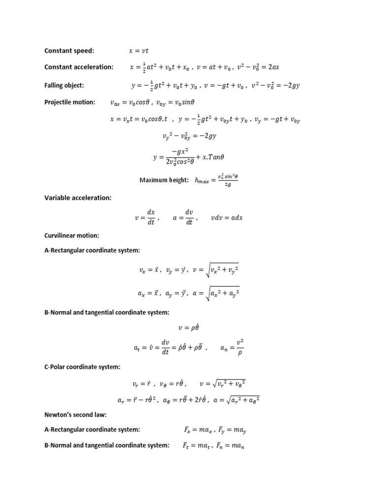 Constant Speed Constant Acceleration PDF