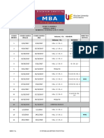 Study Schedule Module Mba61 ACADEMIC SCHEDULE (2017-2018)