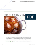 Sopa de Cebolla y Tomillo