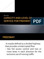 Capacity and Level of Service For Freeway Design