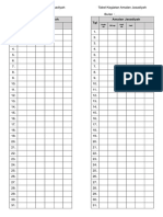 Physical activity log template