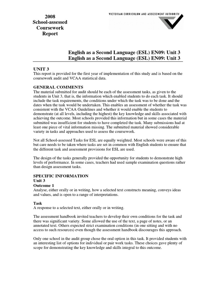 Sac Eslreport Fa | PDF | Educational Assessment | English As A Second ...