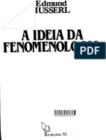 HUSSERL, Edmund. A Idéia Da Fenomenologia