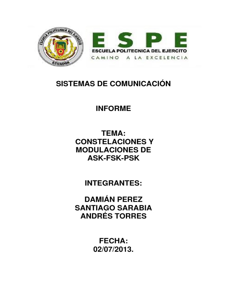 Informe Ask | PDF | Modulación | Ingeniería en telecomunicaciones