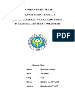 Laporan Praktikum Id. ZW Pada Serat Poliamida N Serat Poliester