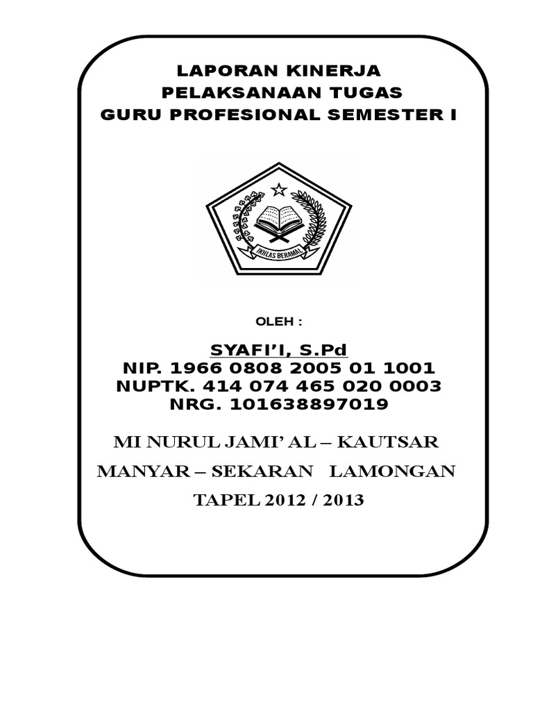 Laporan Kinerja Guru Prof