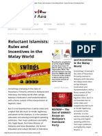 Reluctant Islamists - Rules and Incentives in The Malay World - Kyoto Review of Southeast Asia