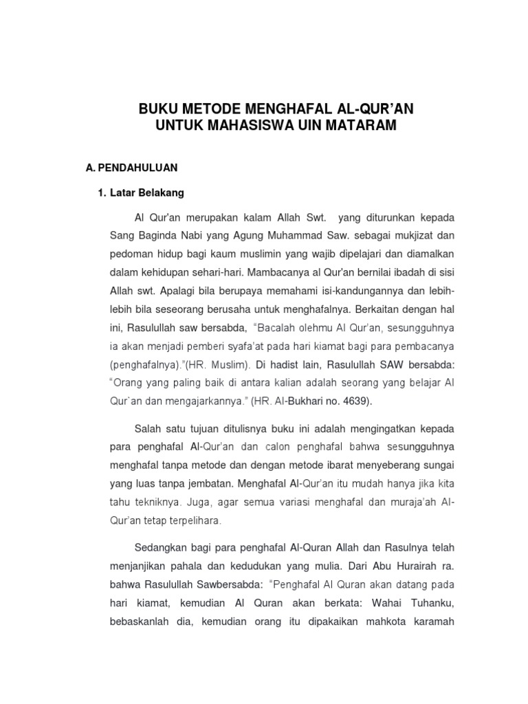 BUKU METODE MENGHAFAL AL QURAN MTRdocx