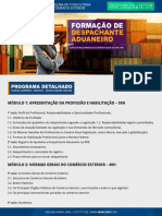 Conteudo Programatico Despachante Aduaneiro PDF