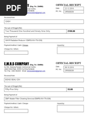 Official Receipt