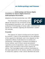 30. Declaration on Anthropology and Human Rights