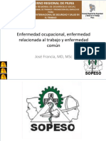 2 - Enfermedades Comunes, Enfermedades Relacionadas Al Trabajo y Enfermedades Ocupacionales - DR - Jose Francia