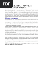 Download Keuntungan Dan Kerugian Tanaman Transgenik by comebali SN365589637 doc pdf