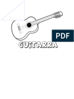 Guitarra para Colorear