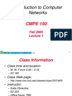 Introduction To Computer Networks: CMPE 150