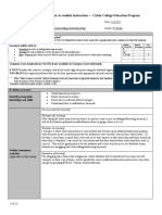 Lesson Planning Form For Accessible Instruction - Calvin College Education Program