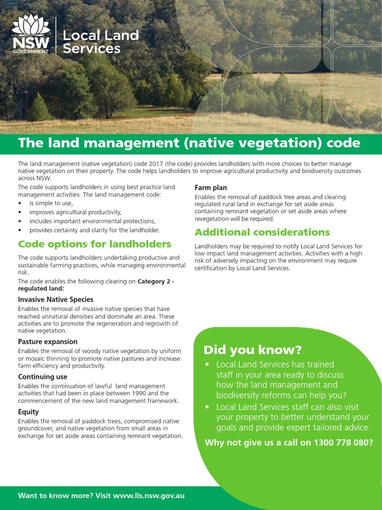 Native Vegetation Management Code 2017 | PDF | Riparian Zone | Vegetation