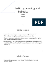 Embedded Programming and Robotics: Lesson 4 Sensors